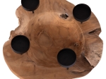ΕΠΙΤΡΑΠΕΖΙΟ ΚΗΡΟΠΗΓΙΟ/BOWL FRAN HM4390 ΞΥΛΟ ΤΕΑΚ-ΜΕΤΑΛΛΟ 30x30x7-15Υεκ.