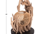 ΕΠΙΤΡΑΠΕΖΙΟ ΔΙΑΚΟΣΜΗΤΙΚΟ ΦΩΤΙΣΤΙΚΟ ASHIN HM4438 DRIFTWOOD--RATTAN 30x30x49Υεκ.