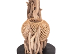 ΕΠΙΤΡΑΠΕΖΙΟ ΔΙΑΚΟΣΜΗΤΙΚΟ ΦΩΤΙΣΤΙΚΟ ASHIN HM4438 DRIFTWOOD--RATTAN 30x30x49Υεκ.