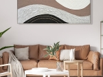 ΠΙΝΑΚΑΣ ΤΟΙΧΟΥ ABSTRACT HM4552.02 ΜΕ ΚΟΡΝΙΖΑ ΜΠΕΖ-ΚΑΜΒΑΣ-ΧΕΙΡΟΠΟΙΗΤΟΣ 152x4.5x52Υεκ.