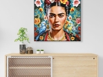 ΠΙΝΑΚΑΣ TOIXOY PARROTS HM4567 ΜΕ ΚΟΡΝΙΖΑ ΜΑΥΡΗ-ΚΑΜΒΑΣ ΕΚΤΥΠΩΣΗ 82x4,5x82Υεκ.