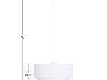 ΦΩΤΙΣΤΙΚΟ ΟΡΟΦΗΣ ΚΥΛΙΝΔΡΙΚΟ KRIKS HM4707.01 PVC ΣΕ ΛΕΥΚΟ Φ30x70Υεκ.