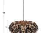 ΦΩΤΙΣΤΙΚΟ ΟΡΟΦΗΣ ORDEM HM4715 ΚΑΠΕΛΟ ΙΝΕΣ SISAL & ΜΠΑΝΑΝΑΣ-ΜΑΥΡΟ & ΦΥΣΙΚΟ Φ75εκ