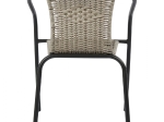 ΠΟΛΥΘΡΟΝΑ ΚΑΡΕΚΛΑ CAMEL HM5015.01 ΓΚΡΙ ΜΕΤΑΛΛΙΚΗ ΜΕ WICKER 48x48-53x72 εκ.