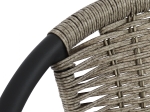 ΠΟΛΥΘΡΟΝΑ ΚΑΡΕΚΛΑ CAMEL HM5015.01 ΓΚΡΙ ΜΕΤΑΛΛΙΚΗ ΜΕ WICKER 48x48-53x72 εκ.