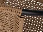 ΠΟΛΥΘΡΟΝΑ ΚΑΡΕΚΛΑ CAMEL ΜΕΤΑΛΛΙΚΗ ΜΑΥΡΗ ΜΕ WICKER ΦΥΣΙΚΟ 50x55x73Y εκ.HM5015.04