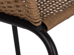 ΠΟΛΥΘΡΟΝΑ ΚΑΡΕΚΛΑ CAMEL ΜΕΤΑΛΛΙΚΗ ΜΑΥΡΗ ΜΕ WICKER ΦΥΣΙΚΟ 50x55x73Y εκ.HM5015.04