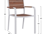 ΠΟΛΥΘΡΟΝΑ ΑΛΟΥΜΙΝΙΟΥ SAGA ΛΕΥΚΗ ΜΕ POLYWOOD HM5127.01 55x56x85Υ εκ.