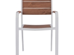 ΠΟΛΥΘΡΟΝΑ ΑΛΟΥΜΙΝΙΟΥ SAGA ΛΕΥΚΗ ΜΕ POLYWOOD HM5127.01 55x56x85Υ εκ.