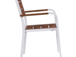 ΠΟΛΥΘΡΟΝΑ ΑΛΟΥΜΙΝΙΟΥ SAGA ΛΕΥΚΗ ΜΕ POLYWOOD HM5127.01 55x56x85Υ εκ.