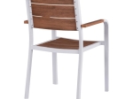 ΠΟΛΥΘΡΟΝΑ ΑΛΟΥΜΙΝΙΟΥ SAGA ΛΕΥΚΗ ΜΕ POLYWOOD HM5127.01 55x56x85Υ εκ.