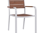 ΠΟΛΥΘΡΟΝΑ ΑΛΟΥΜΙΝΙΟΥ SAGA ΛΕΥΚΗ ΜΕ POLYWOOD HM5127.01 55x56x85Υ εκ.