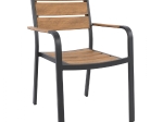 ΠΟΛΥΘΡΟΝΑ ΑΛΟΥΜΙΝΙΟΥ SAGA ΑΝΘΡΑΚΙ ΜΕ POLYWOOD HM5127.02 55x56x85Υεκ.