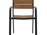 ΠΟΛΥΘΡΟΝΑ ΑΛΟΥΜΙΝΙΟΥ SAGA ΑΝΘΡΑΚΙ ΜΕ POLYWOOD HM5127.02 55x56x85Υεκ.