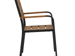 ΠΟΛΥΘΡΟΝΑ ΑΛΟΥΜΙΝΙΟΥ SAGA ΑΝΘΡΑΚΙ ΜΕ POLYWOOD HM5127.02 55x56x85Υεκ.