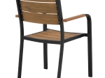 ΠΟΛΥΘΡΟΝΑ ΑΛΟΥΜΙΝΙΟΥ SAGA ΑΝΘΡΑΚΙ ΜΕ POLYWOOD HM5127.02 55x56x85Υεκ.