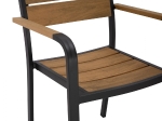 ΠΟΛΥΘΡΟΝΑ ΑΛΟΥΜΙΝΙΟΥ SAGA ΑΝΘΡΑΚΙ ΜΕ POLYWOOD HM5127.02 55x56x85Υεκ.
