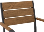 ΠΟΛΥΘΡΟΝΑ ΑΛΟΥΜΙΝΙΟΥ SAGA ΑΝΘΡΑΚΙ ΜΕ POLYWOOD HM5127.02 55x56x85Υεκ.