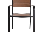 ΠΟΛΥΘΡΟΝΑ ΑΛΟΥΜΙΝΙΟΥ SAGA ΜΑΥΡΗ ΜΕ POLYWOOD HM5127.03 56x55x85,5Yεκ.