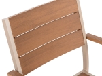 ΠΟΛΥΘΡΟΝΑ ΑΛΟΥΜΙΝΙΟΥ SAGA HM5127.04 ΣΑΜΠΑΝΙ ΜΕ POLYWOOD 55x52x86Yεκ.