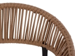 ΠΟΛΥΘΡΟΝΑ ΑΛΟΥΜΙΝΙΟΥ RAINA ΓΚΡΙ HM5299.01 ΜΕ ROUND WICKER ΜΠΕΖ ΚΑΦΕ 56x55x76Υεκ.