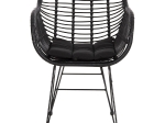 ΠΟΛΥΘΡΟΝΑ ΜΕ ΜΑΞΙΛΑΡΙ ΜΕΤΑΛΛΙΚΗ ALLEGRA HM5450.32 ΜΕ WICKER ΜΑΥΡΟ 58x59x82Υεκ.