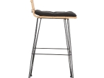 ΣΚΑΜΠΟ ΜΠΑΡ ΕΞ.ΧΩΡΟΥ ALLEGRA HM5452.11 ΜΕΤΑΛΛΟ&ΜΑΞΙΛΑΡΙ ΜΑΥΡΟ-ΜΠΕΖ WICKER 52x51x103Y εκ