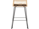 ΣΚΑΜΠΟ ΜΠΑΡ ΕΞ.ΧΩΡΟΥ ALLEGRA HM5452.11 ΜΕΤΑΛΛΟ&ΜΑΞΙΛΑΡΙ ΜΑΥΡΟ-ΜΠΕΖ WICKER 52x51x103Y εκ