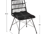 ΚΑΡΕΚΛΑ ΕΞ.ΧΩΡΟΥ ALLEGRA HM5453.12 ΜΕΤΑΛΛΟ-ΜΑΞΙΛΑΡΙ-WICKER ΜΑΥΡΟ 52x52x83,5Yεκ.