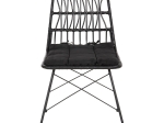 ΚΑΡΕΚΛΑ ΕΞ.ΧΩΡΟΥ ALLEGRA HM5453.12 ΜΕΤΑΛΛΟ-ΜΑΞΙΛΑΡΙ-WICKER ΜΑΥΡΟ 52x52x83,5Yεκ.