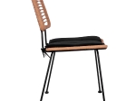 ΚΑΡΕΚΛΑ ΕΞ.ΧΩΡΟΥ ALLEGRA HM5454.11 ΜΕΤΑΛΛΟ&ΜΑΞΙΛΑΡΙ ΜΑΥΡΟ-ΜΠΕΖ WICKER 50,5x49,5x88Υεκ