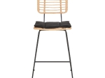 ΣΚΑΜΠΟ ΜΠΑΡ ALLEGRA HM5455.11 ΜΕΤΑΛΛΟ&ΜΑΞΙΛΑΡΙ ΜΑΥΡΟ-WICKER ΜΠΕΖ 56x59x116,5Υεκ.