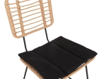 ΣΚΑΜΠΟ ΜΠΑΡ ALLEGRA HM5455.11 ΜΕΤΑΛΛΟ&ΜΑΞΙΛΑΡΙ ΜΑΥΡΟ-WICKER ΜΠΕΖ 56x59x116,5Υεκ.