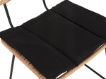 ΣΚΑΜΠΟ ΜΠΑΡ ALLEGRA HM5455.11 ΜΕΤΑΛΛΟ&ΜΑΞΙΛΑΡΙ ΜΑΥΡΟ-WICKER ΜΠΕΖ 56x59x116,5Υεκ.