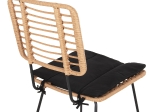 ΣΚΑΜΠΟ ΜΠΑΡ ALLEGRA HM5455.11 ΜΕΤΑΛΛΟ&ΜΑΞΙΛΑΡΙ ΜΑΥΡΟ-WICKER ΜΠΕΖ 56x59x116,5Υεκ.