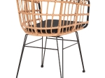 ΠΟΛΥΘΡΟΝΑ ΕΞ.ΧΩΡΟΥ ALLEGRA HM5456.11 ΜΕΤΑΛΛΟ&ΜΑΞΙΛΑΡΙ ΜΑΥΡΟ-WICKER ΜΠΕΖ 58x61x81Y