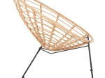 ΠΟΛΥΘΡΟΝΑ ΤΥΠΟΥ ΦΩΛΙΑ ΜΕΤΑΛΛΙΚΗ ALLEGRA HM5458.11 ΜΕ WICKER ΜΠΕΖ 73x78x88Υεκ.