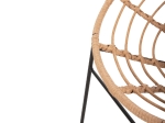 ΠΟΛΥΘΡΟΝΑ ΤΥΠΟΥ ΦΩΛΙΑ ΜΕΤΑΛΛΙΚΗ ALLEGRA HM5458.11 ΜΕ WICKER ΜΠΕΖ 73x78x88Υεκ.