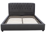 ΚΡΕΒΑΤΙ ODALYS 150X200 ΒΕΛΟΥΔΟ ΥΦΑΣΜΑ ΓΚΡΙ HM549.11 164x223x100 εκ.