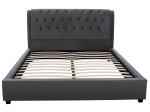 ΚΡΕΒΑΤΙ ODALYS 150X200 ΒΕΛΟΥΔΟ ΥΦΑΣΜΑ ΓΚΡΙ HM549.11 164x223x100 εκ.