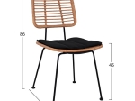 ΣΕΤ 5ΤΜΧ ALLEGRA WICKER ΜΕ ΤΡΑΠΕΖΙ 140X80Χ78Υ ΜΠΕΖ & ΜΑΥΡΟ ΧΡΩΜΑ HM10492