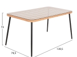 ΤΡΑΠΕΖΙ ΟΡΘΟΓΩΝΙΟ ALLEGRA HM5537.11 ΜΕΤΑΛ.ΜΑΥΡΟ-P.E. RATTAN ΦΥΣΙΚΟ 139,5x79,5x73Υεκ.