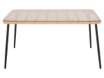 ΤΡΑΠΕΖΙ ΟΡΘΟΓΩΝΙΟ ALLEGRA HM5537.11 ΜΕΤΑΛ.ΜΑΥΡΟ-P.E. RATTAN ΦΥΣΙΚΟ 139,5x79,5x73Υεκ.