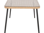 ΤΡΑΠΕΖΙ ΟΡΘΟΓΩΝΙΟ ALLEGRA HM5537.11 ΜΕΤΑΛ.ΜΑΥΡΟ-P.E. RATTAN ΦΥΣΙΚΟ 139,5x79,5x73Υεκ.