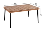 ΣΕΤ 7ΤΜΧ ALLEGRA WICKER ΜΕ ΤΡΑΠΕΖΙ 160X90X78Υ ΜΠΕΖ & ΜΑΥΡΟ ΧΡΩΜΑ HM10495