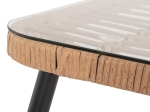 ΤΡΑΠΕΖΙ ΟΡΘΟΓΩΝΙΟ ALLEGRA HM5538.11 ΜΕΤΑΛ.ΜΑΥΡΟ-P.E. RATTAN ΦΥΣΙΚΟ 159,5x89,5x72Υεκ.