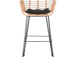 ΣΚΑΜΠΟ ΜΠΑΡ ΨΗΛΟ ALLEGRA HM5640.11 ΜΠΕΖ P.E. RATTAN-ΜΑΥΡΟ ΜΕΤΑΛΛΟ 54x55x108Υεκ.