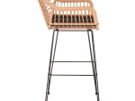 ΣΚΑΜΠΟ ΜΠΑΡ ΨΗΛΟ ALLEGRA HM5640.11 ΜΠΕΖ P.E. RATTAN-ΜΑΥΡΟ ΜΕΤΑΛΛΟ 54x55x108Υεκ.