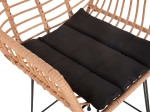 ΣΚΑΜΠΟ ΜΠΑΡ ΨΗΛΟ ALLEGRA HM5640.11 ΜΠΕΖ P.E. RATTAN-ΜΑΥΡΟ ΜΕΤΑΛΛΟ 54x55x108Υεκ.