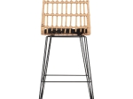 ΣΚΑΜΠΟ ΜΕΣ.ΥΨΟΥΣ ALLEGRA HM5643.11 ΜΕΤΑΛΛΟ&ΜΑΞΙΛΑΡΙ ΜΑΥΡΟ-WICKER ΜΠΕΖ 50x55x103Υεκ.